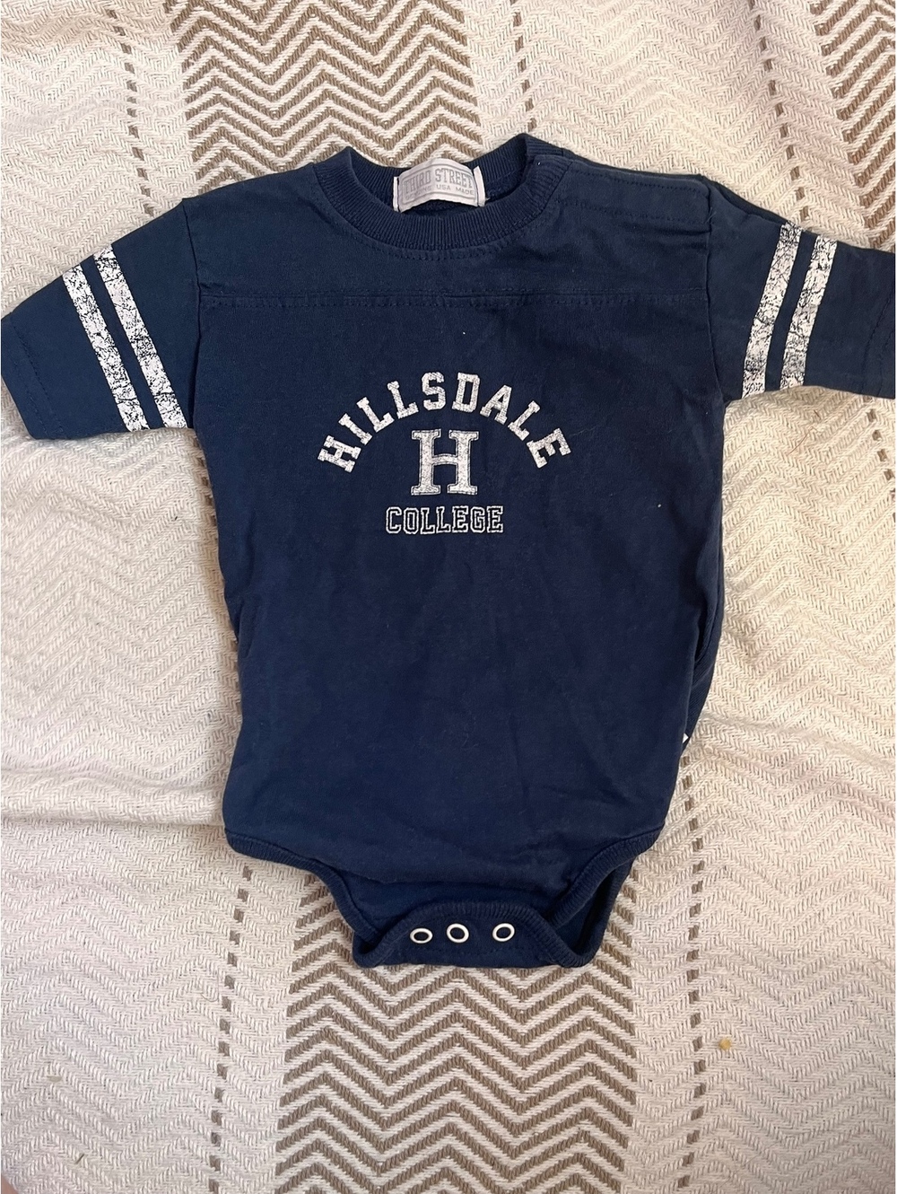 Hillsdale College Navy Blue Baby Bodysuit